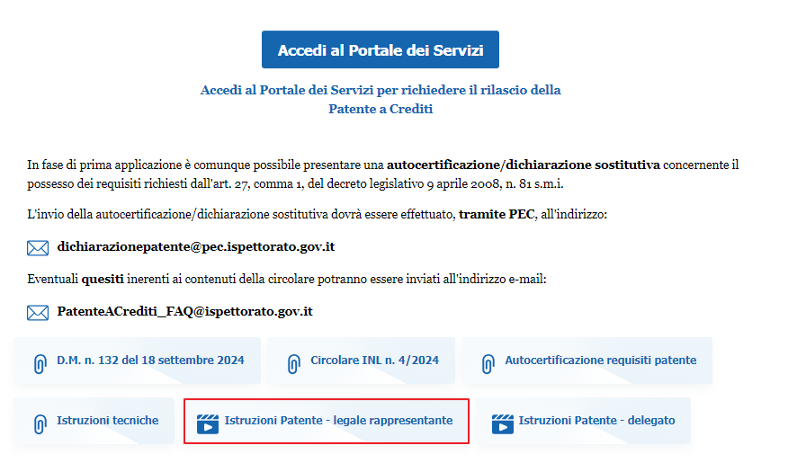 Rilascio patente a crediti edilizia
